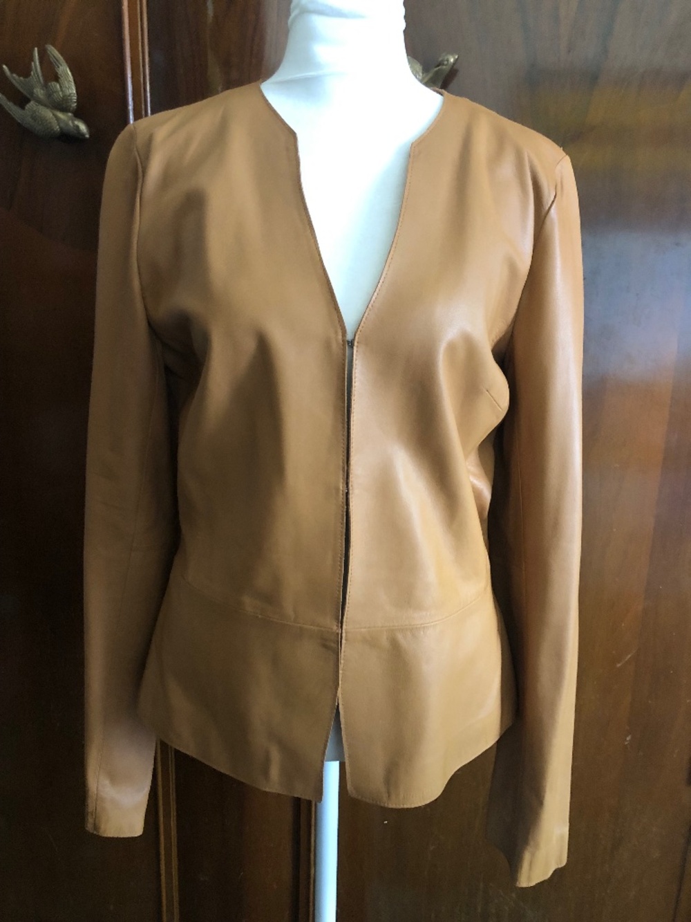 Banana Republic caramel leather jacket